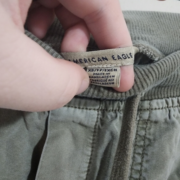 American Eagle Women XS Army Green Cargo Style Lyocell Comfy Grunge Jogger Pant - Picture 7 of 10